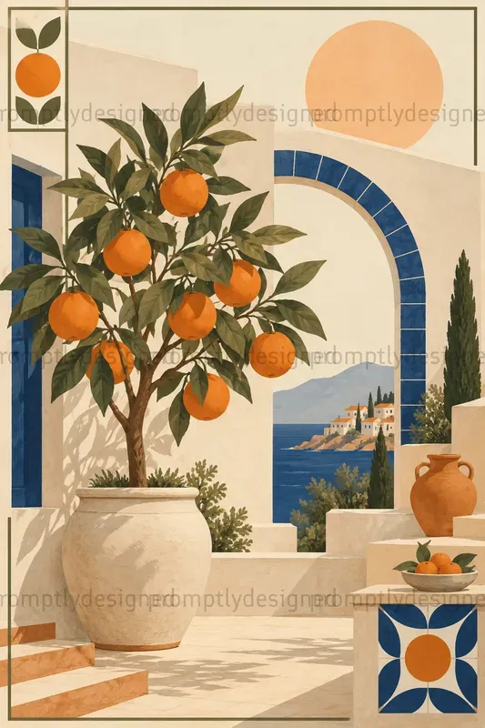Modern Mediterranean Fusion Wall Art