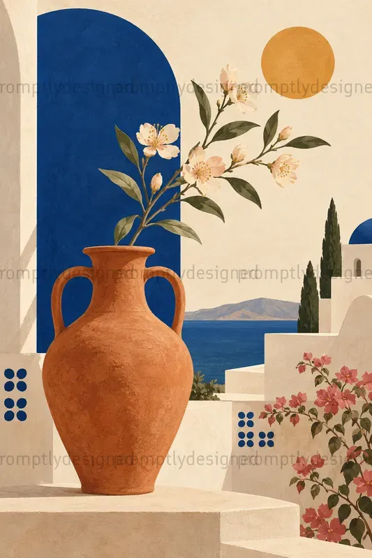 Modern Mediterranean Fusion Wall Art