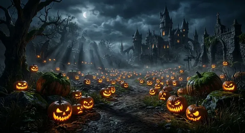 Cinematic Haunted Halloween Sceneries