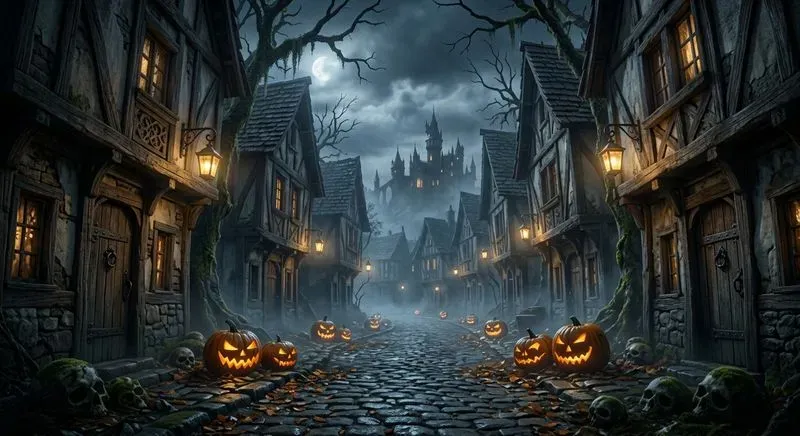 Cinematic Haunted Halloween Sceneries
