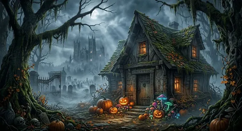 Cinematic Haunted Halloween Sceneries