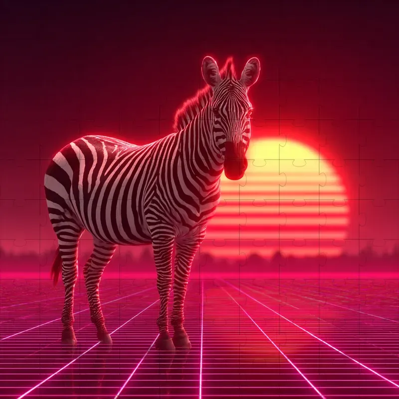 3D Synthwave Neon Retro Glows