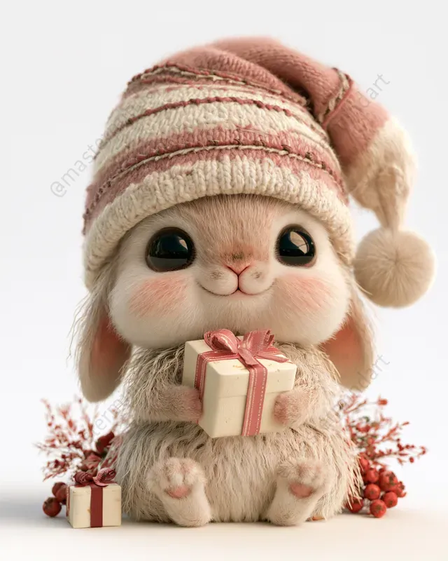 Cute 3D Christmas Animals