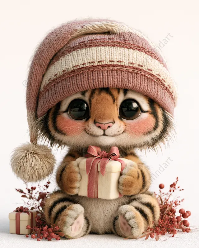 Cute 3D Christmas Animals
