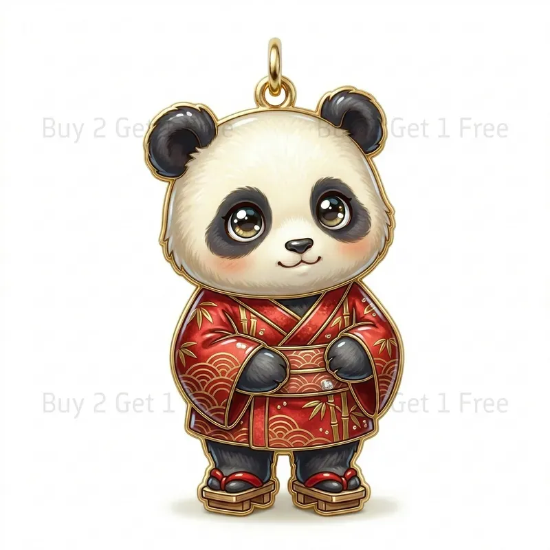 Luxury Cloisonne Enamel Charm Figures