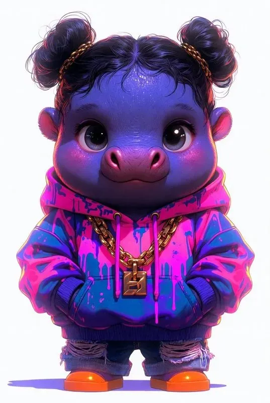 Viral Pixar Cute Baby Hippo Avatars