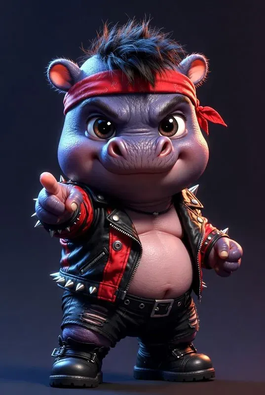 Viral Pixar Cute Baby Hippo Avatars