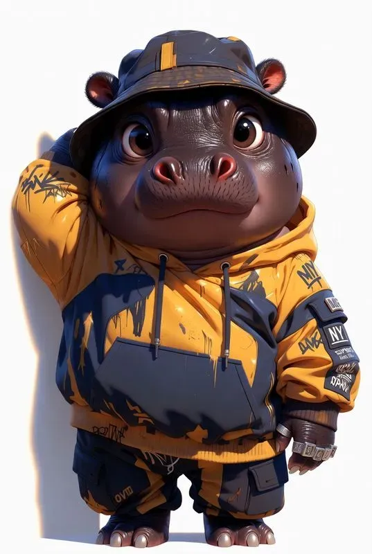 Viral Pixar Cute Baby Hippo Avatars