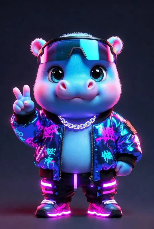 Viral Pixar Cute Baby Hippo Avatars