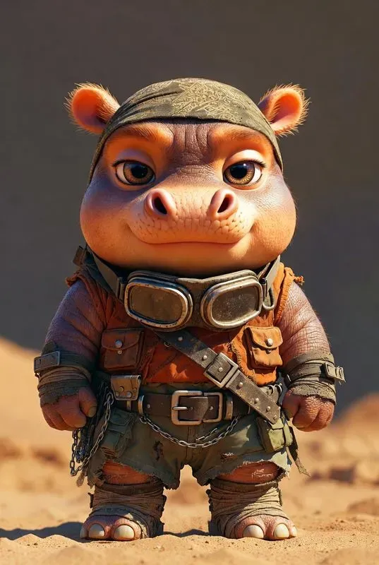 Viral Pixar Cute Baby Hippo Avatars