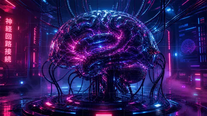 Cyberpunk Neon Etch Engravings