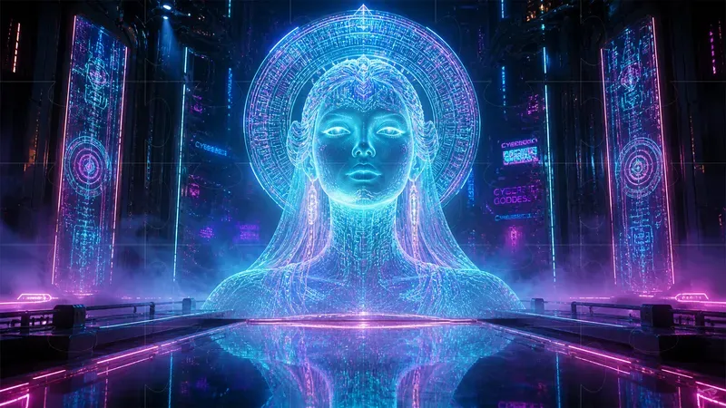 Cyberpunk Neon Etch Engravings