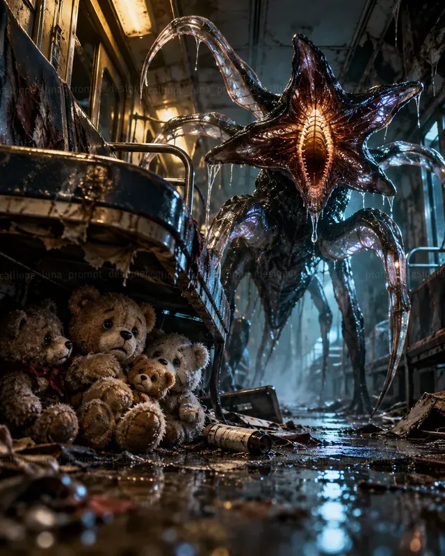 Hyperrealistic Horror Pursuit Scenes