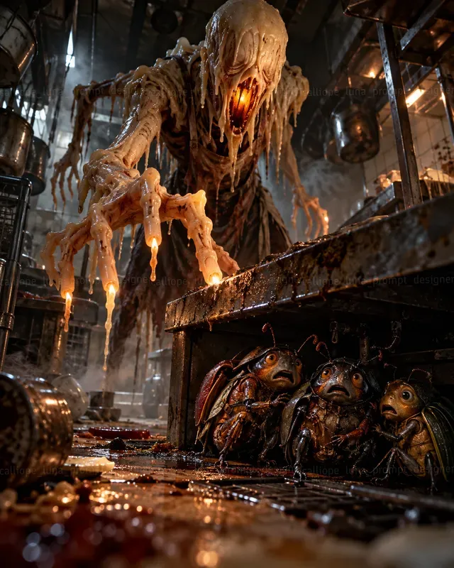 Hyperrealistic Horror Pursuit Scenes