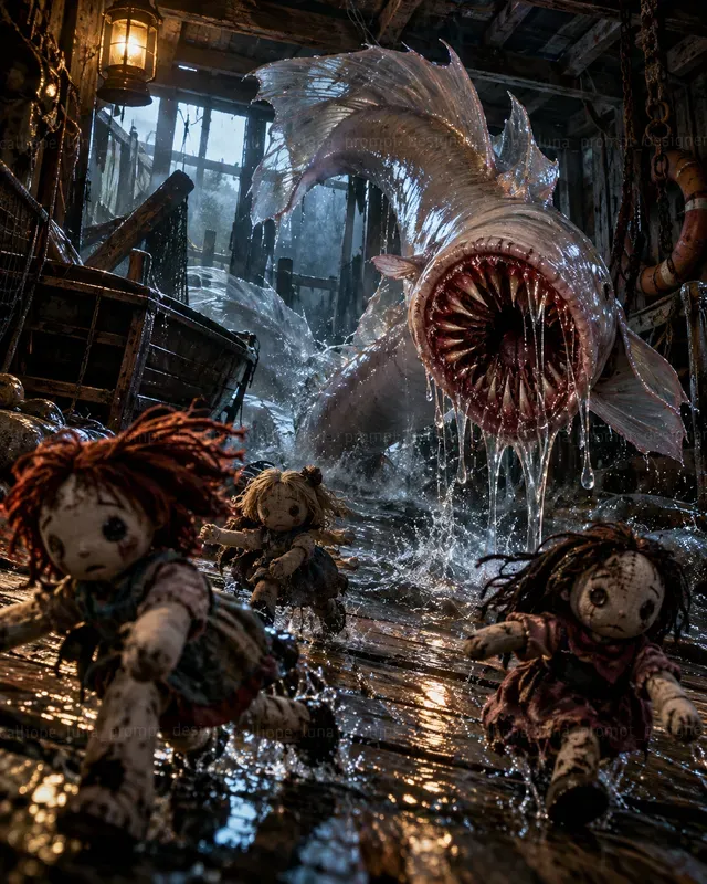 Hyperrealistic Horror Pursuit Scenes