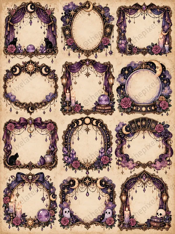 Halloween Ornate Border Frame Sheets