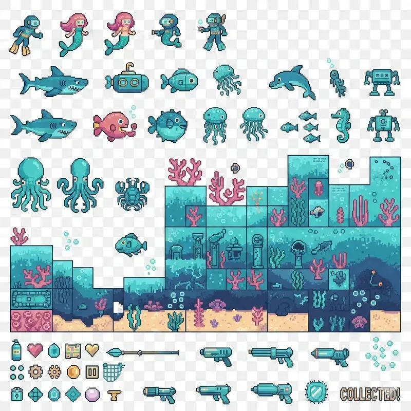 Retro Pixel Game Asset Sheet Generator