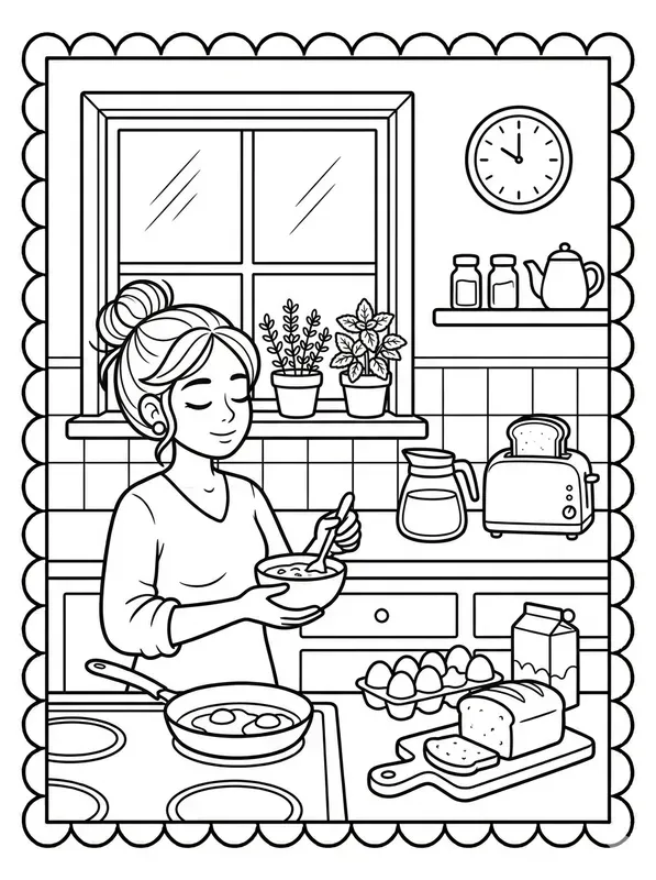 Relaxing Line Art Adults Coloring Pages