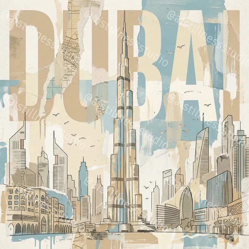 Editorial City Collage Posters