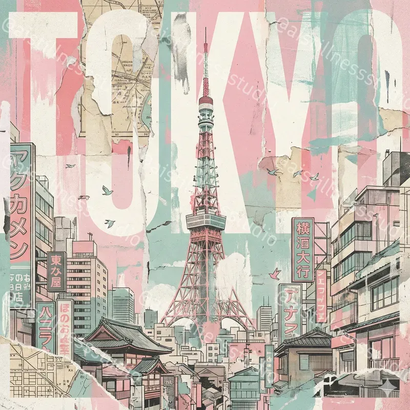 Editorial City Collage Posters