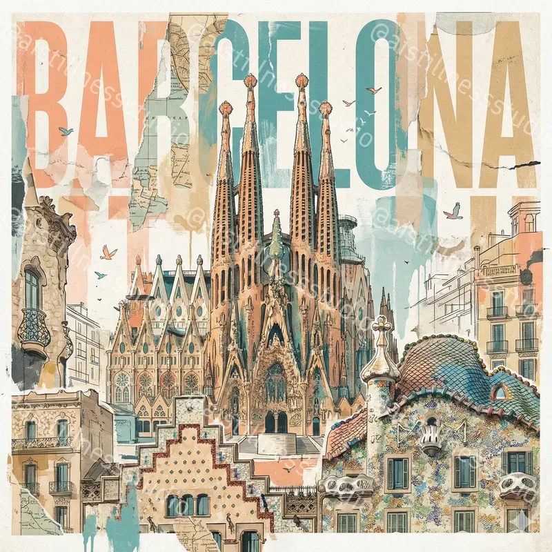 Editorial City Collage Posters