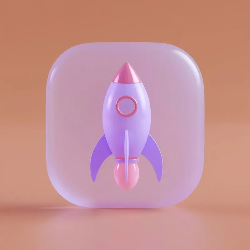 3D Translucent Glassmorphism Icons