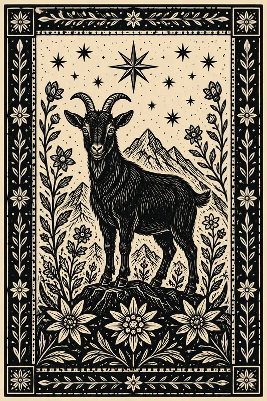 Folk Block Print Animal Art Collections