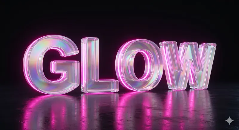 Futuristic 3D Chrome Neon Text Effects