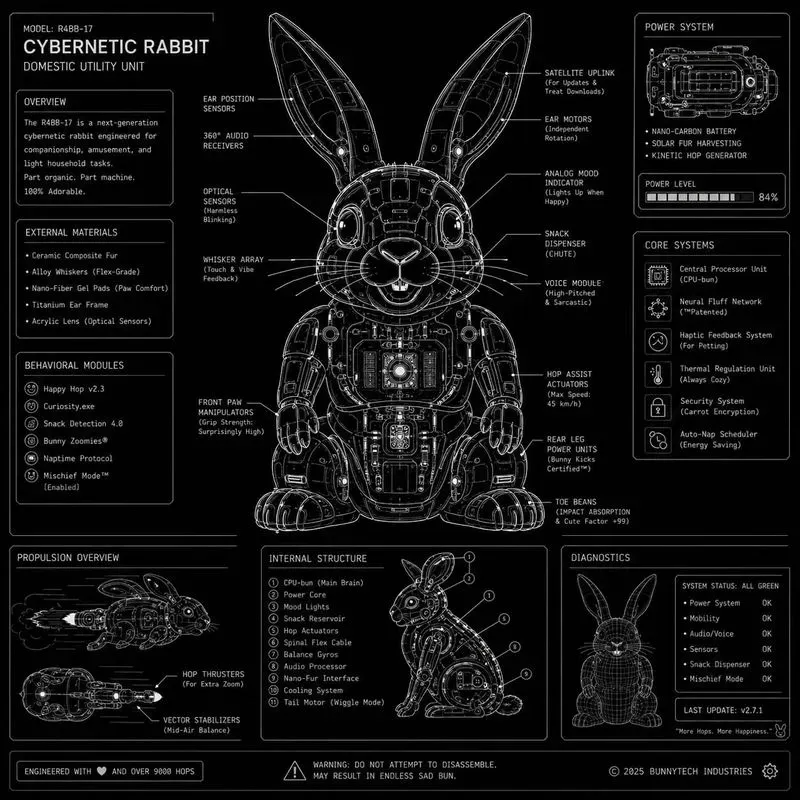 Funny Cyber Anatomy Blueprints