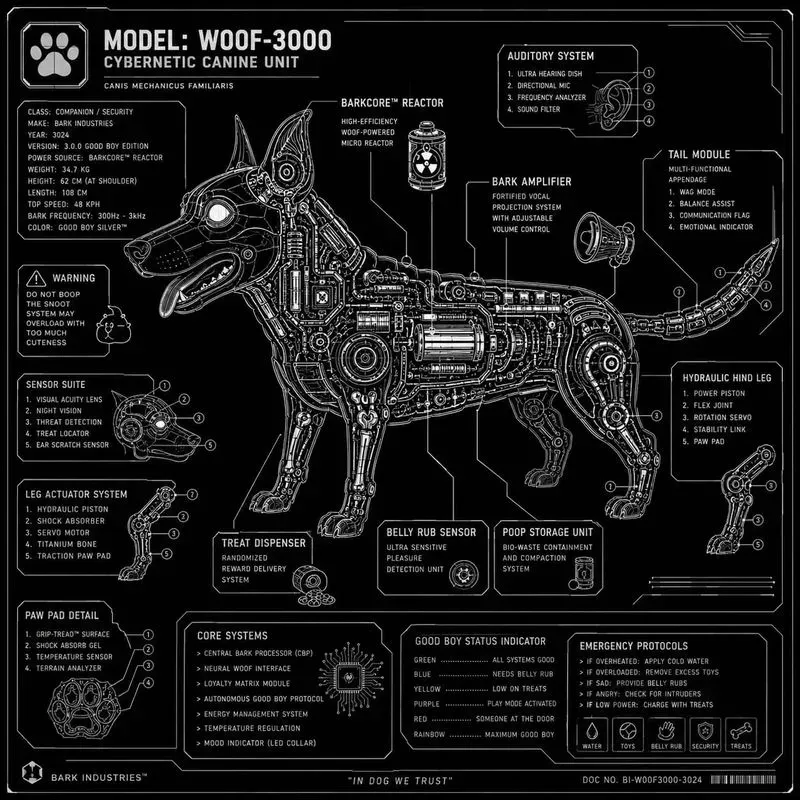 Funny Cyber Anatomy Blueprints