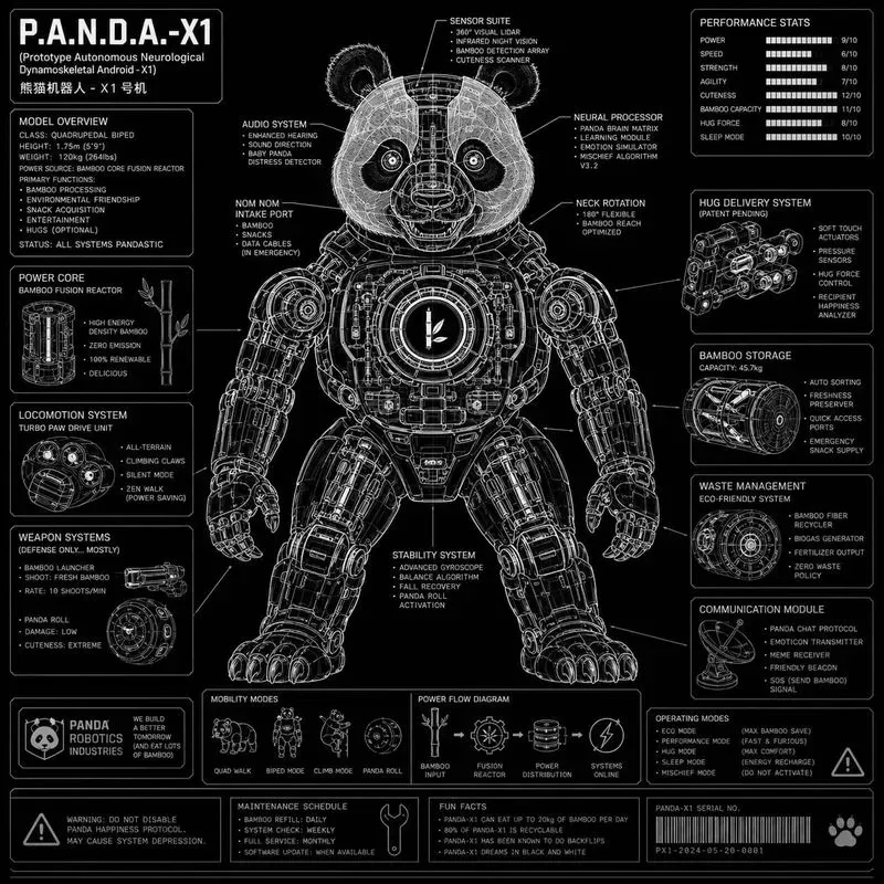 Funny Cyber Anatomy Blueprints
