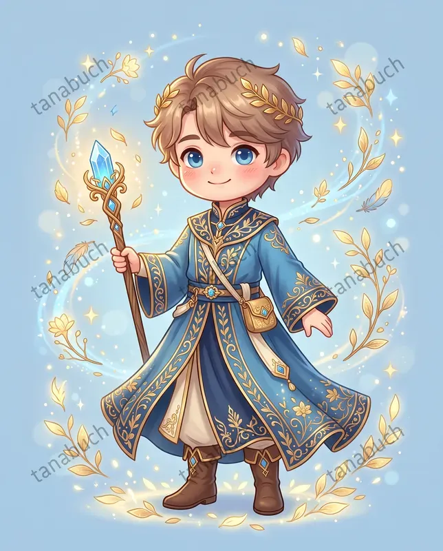 Blue Gold Fairy Tale Characters