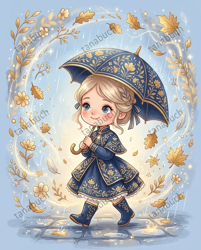 Blue Gold Fairy Tale Characters