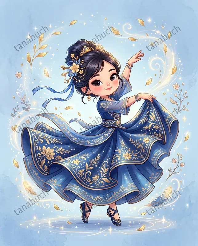 Blue Gold Fairy Tale Characters