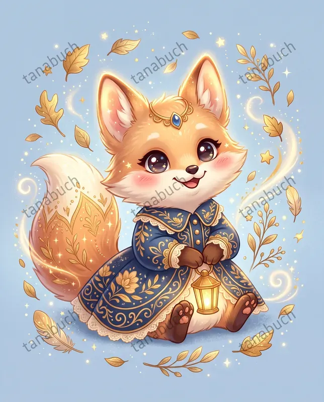 Blue Gold Fairy Tale Characters