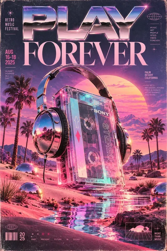 Vaporwave Editorial Posters