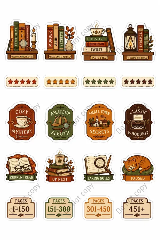 Reading Tracker Sticker Sheets