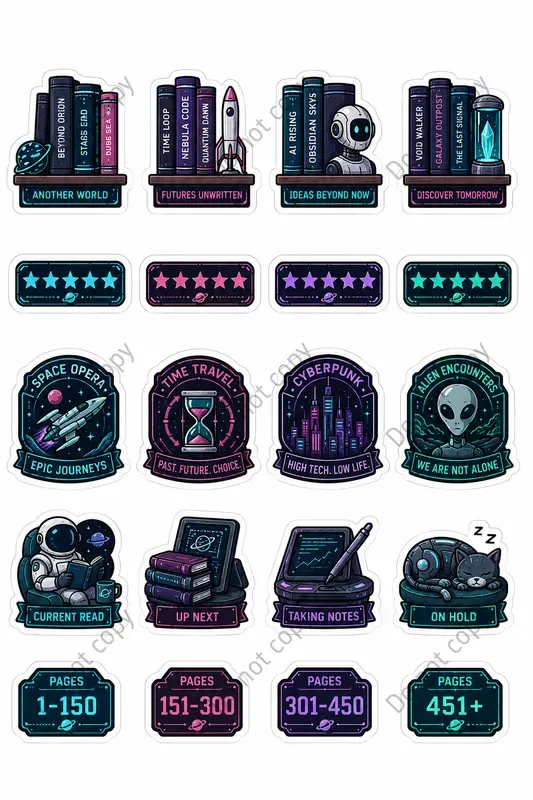 Reading Tracker Sticker Sheets