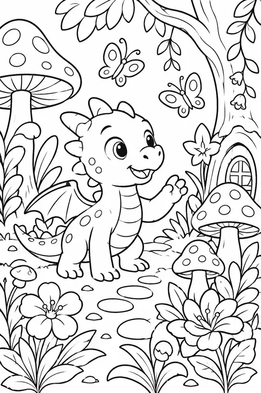 Cute Fantasy Creatures Coloring Books