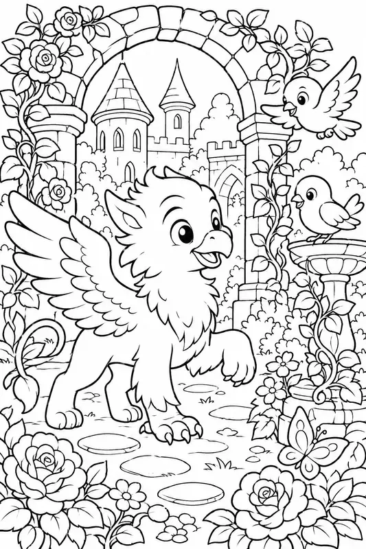 Cute Fantasy Creatures Coloring Books