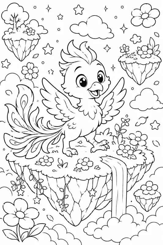 Cute Fantasy Creatures Coloring Books