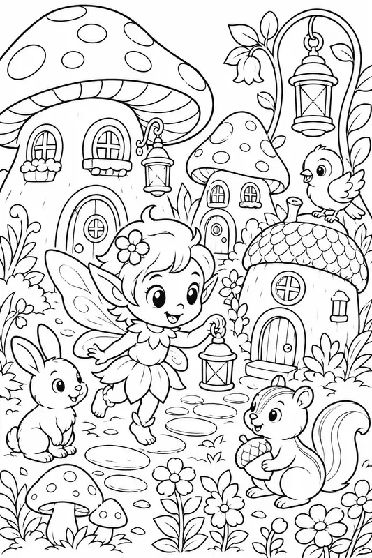 Cute Fantasy Creatures Coloring Books