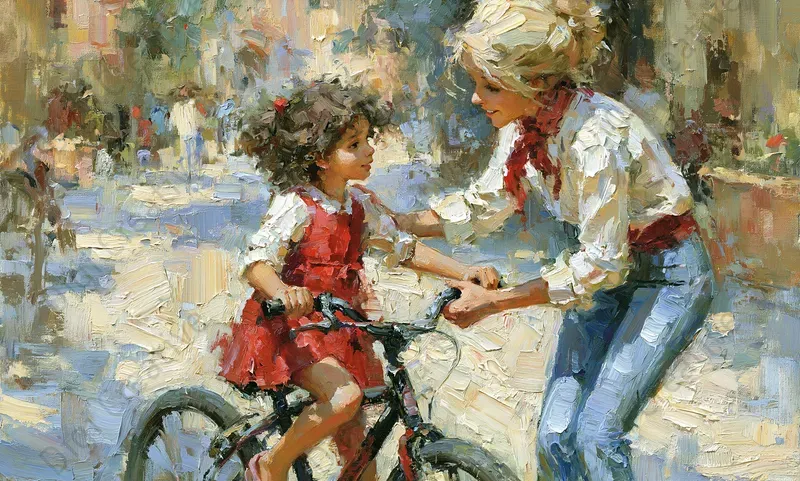 Timeless Mother Child Oil Portraits
