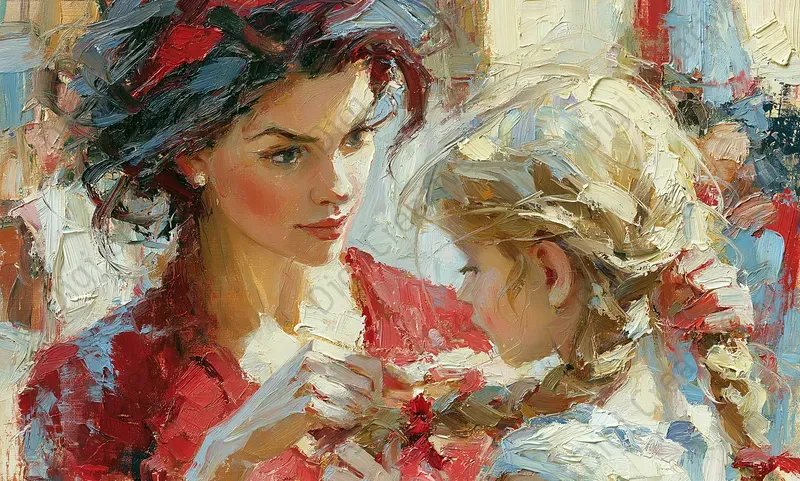 Timeless Mother Child Oil Portraits
