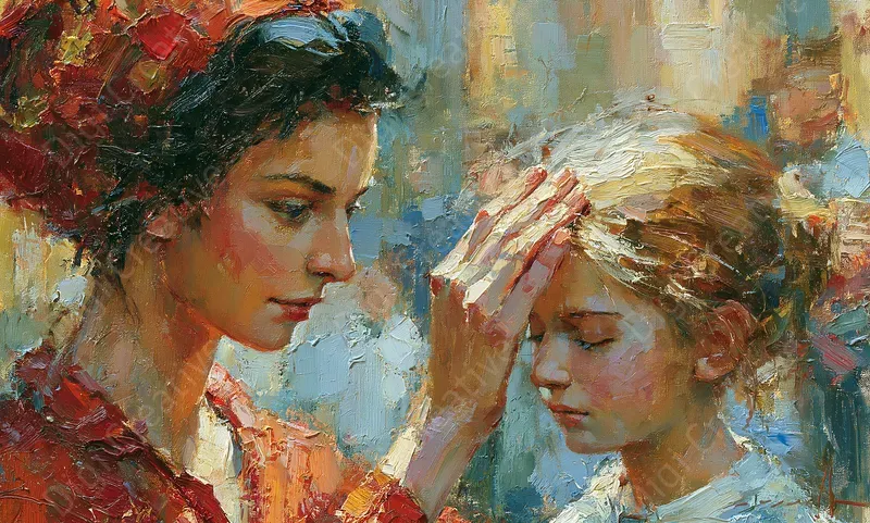 Timeless Mother Child Oil Portraits