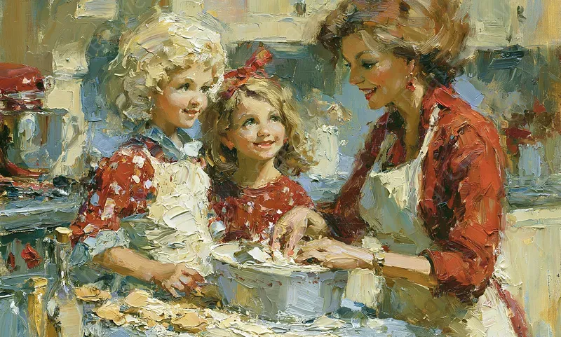 Timeless Mother Child Oil Portraits