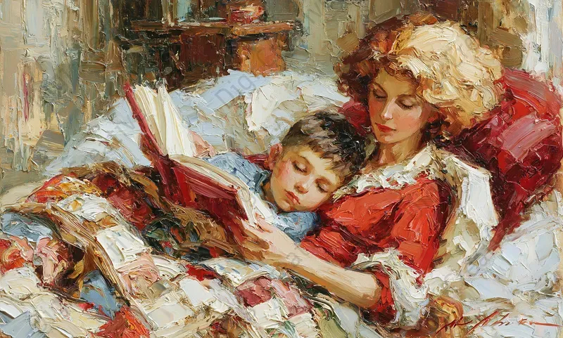 Timeless Mother Child Oil Portraits
