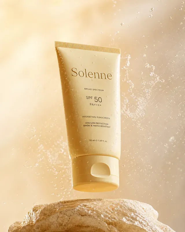 Luxury Floating Skincare Product Photography