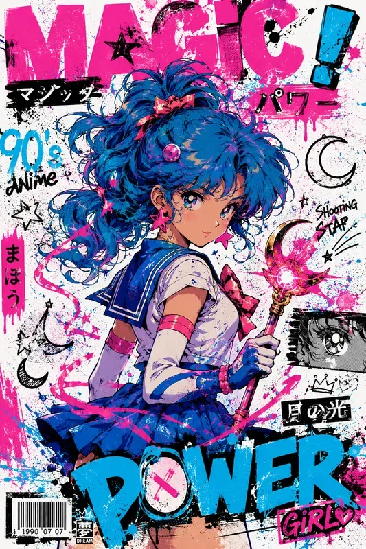 Anime Urban Graffiti Collage Posters