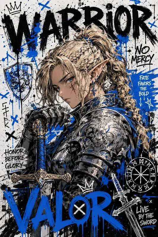 Anime Urban Graffiti Collage Posters